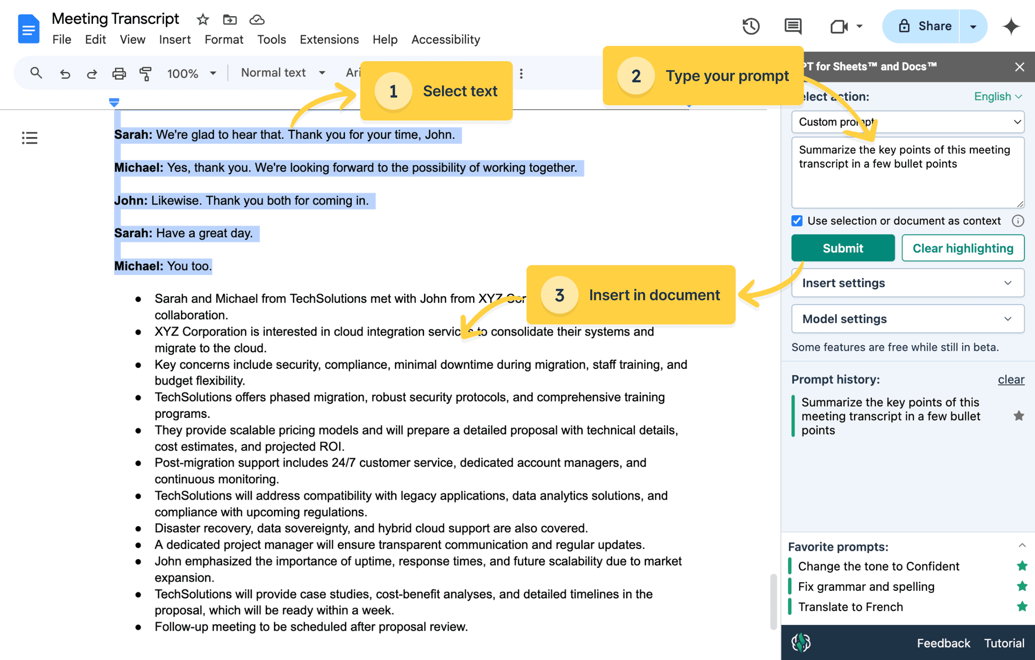 Ai add ons for excel word sheets docs gpt for work
