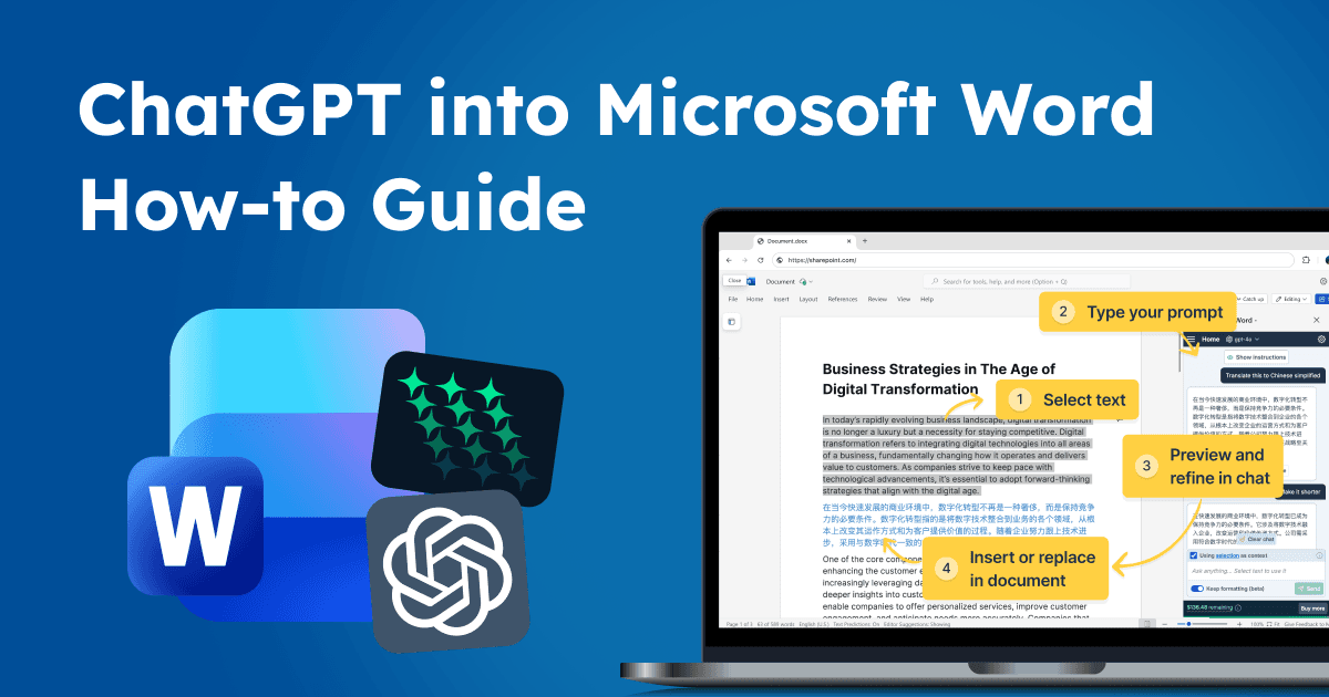 ChatGPT into Microsoft Word - How-to Guide