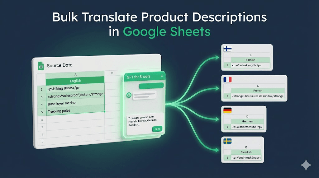 How to Bulk Translate Product Descriptions in Google Sheets