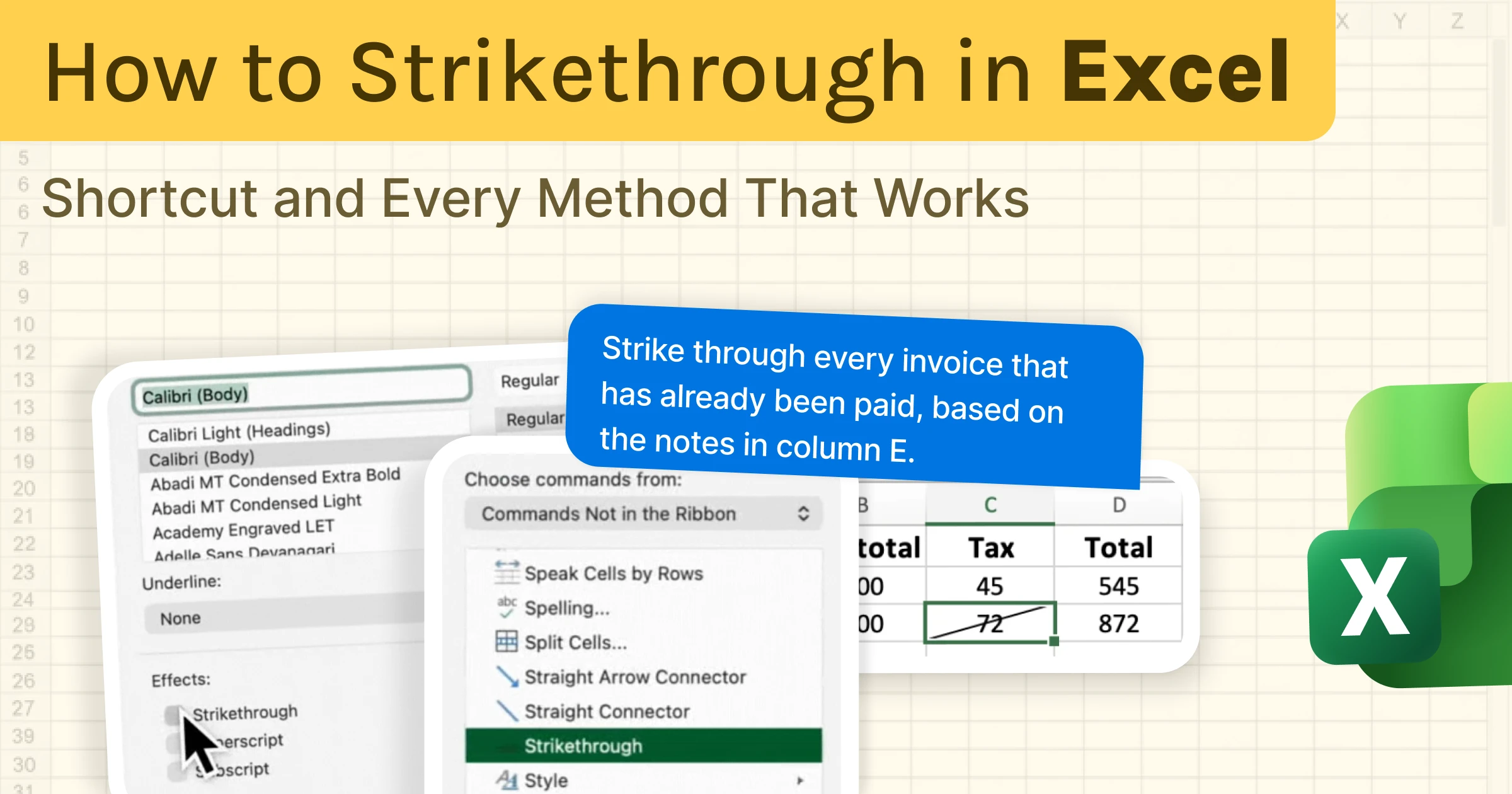 How to Strikethrough in Excel: Shortcut and Every Method That Works