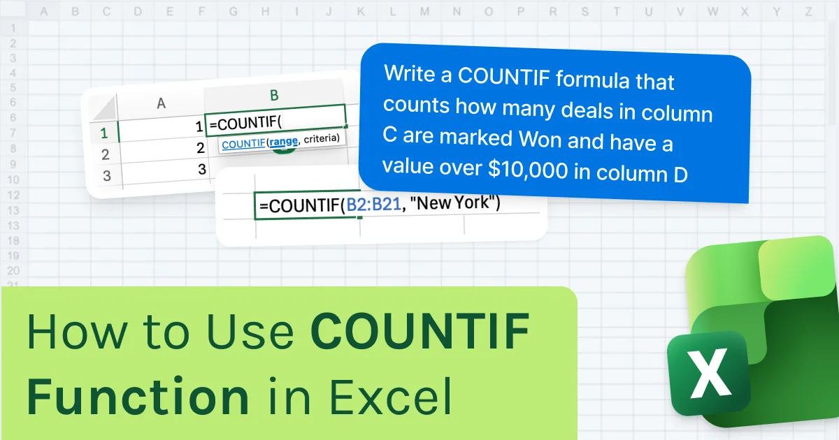 How to Use COUNTIF Function in Excel (Step-by-Step with Examples)