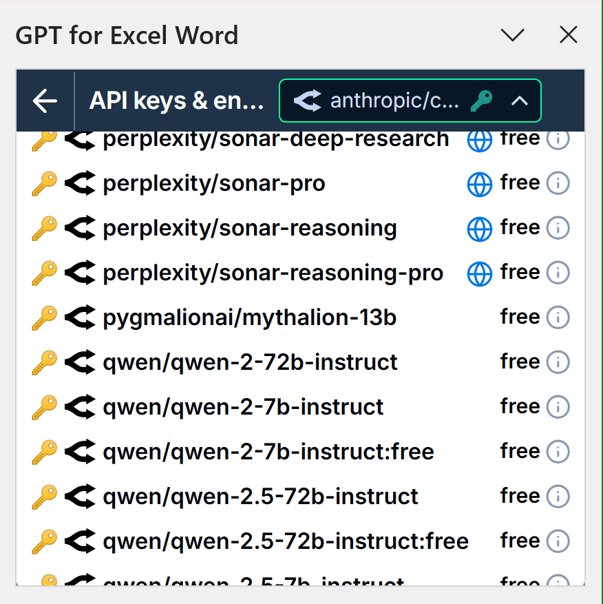 OpenRouter integration in GPT for Work