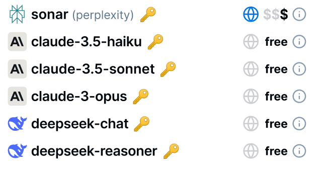 DeepSeek models in GPT for Sheets