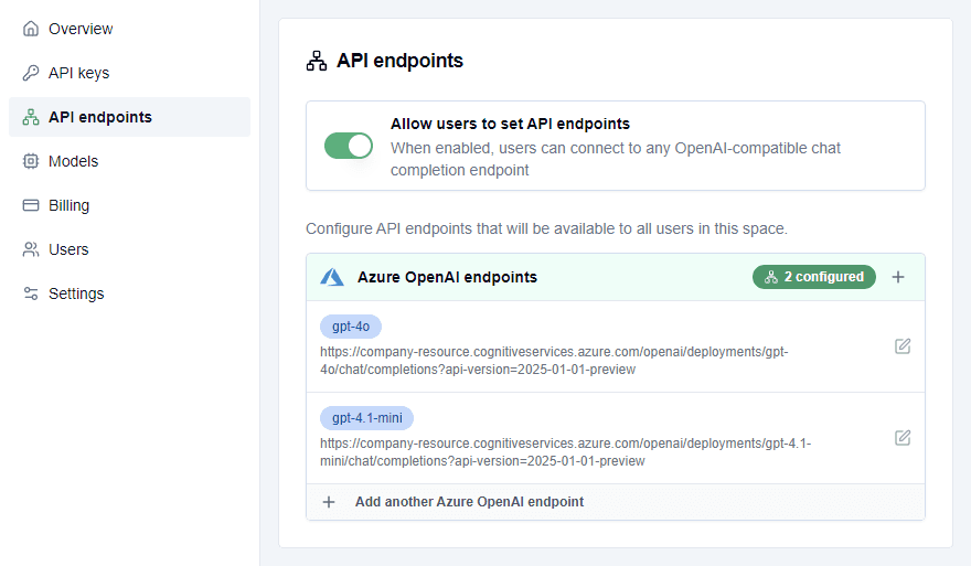 Azure OpenAI integration in GPT for Excel