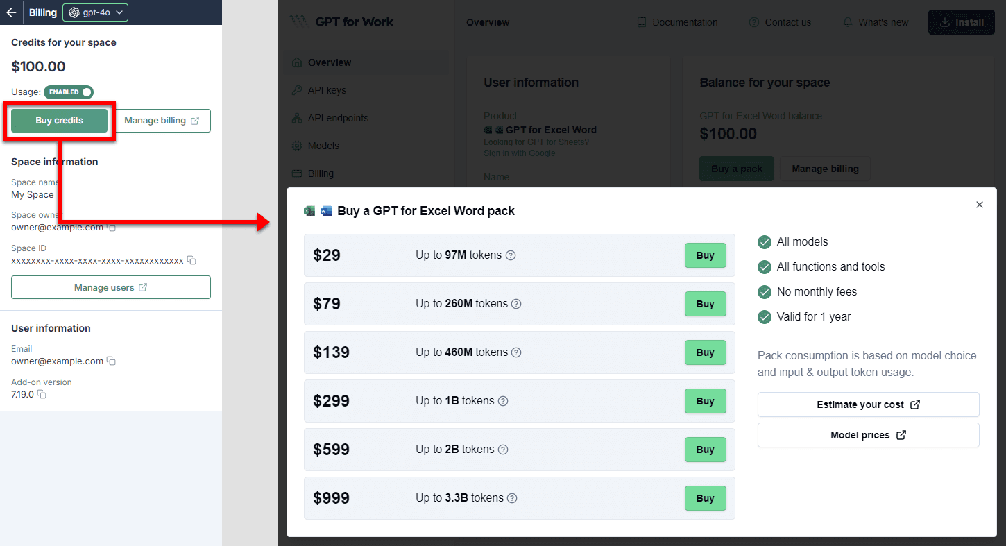Improved pack purchase flow in GPT for Work dashboard
