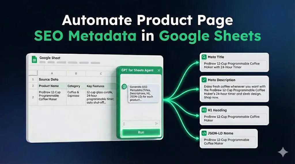 How to Automate Product Page SEO Metadata in Google Sheets