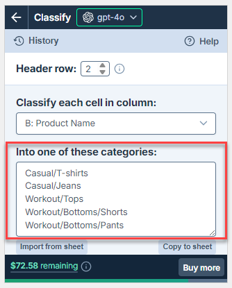Category tree