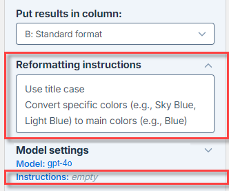 Set instructions