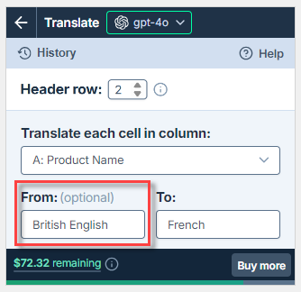 Set source language