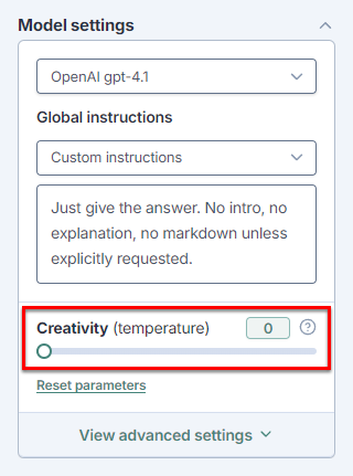 Creativity level