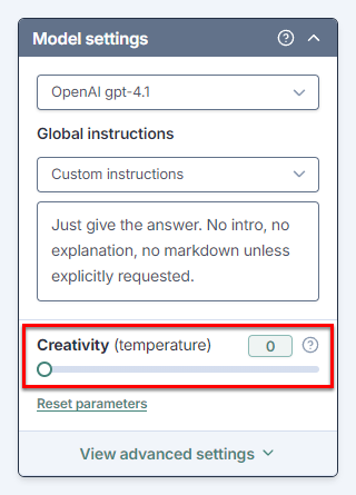 Creativity level