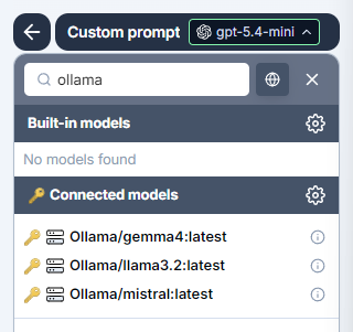 Select an Ollama model for bulk work