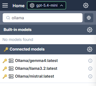 Select an Ollama model