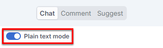 Use plain text mode
