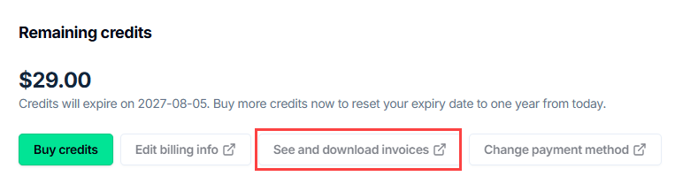 Invoice section