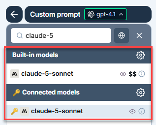 Bulk tools model switcher in GPT for Excel with Anthropic Claude Sonnet 5