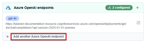 Set up another Azure OpenAI endpoint