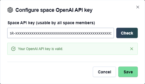 Set the API key