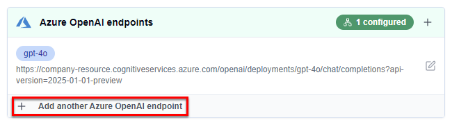 Define Azure OpenAI endpoint settings
