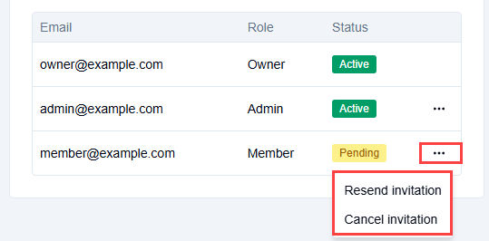 Pending invitation