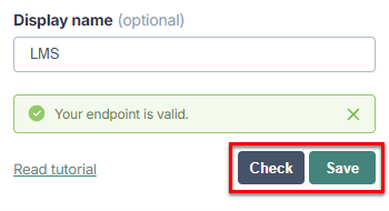 Check and save endpoint settings