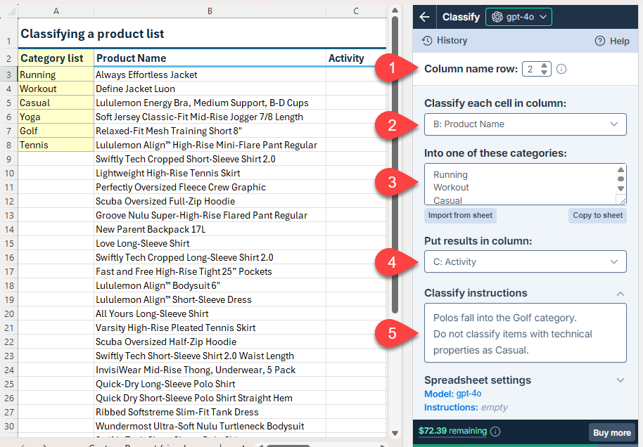 Setup Classify