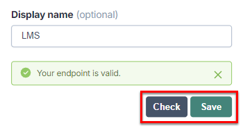 Check and save endpoint settings