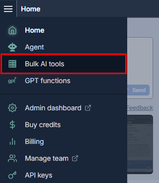 Go to bulk AI tools
