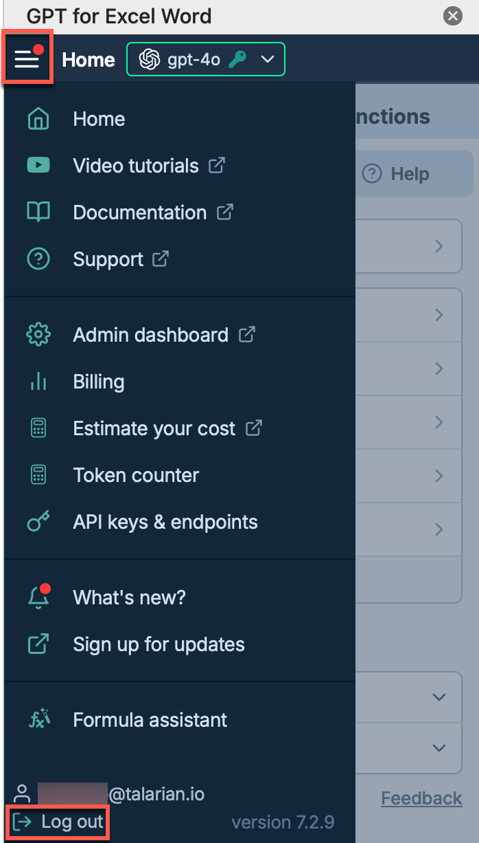 Sign out from Microsoft account