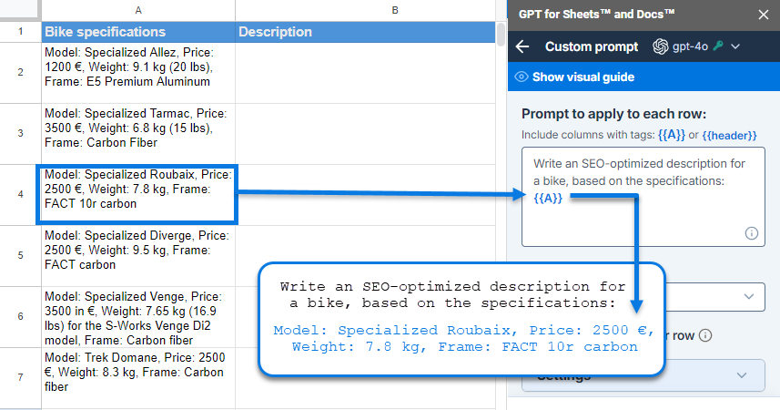 Bulk custom preview