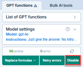 Disable GPT formulas