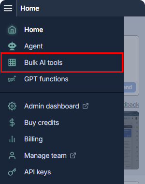 Go to bulk AI tools
