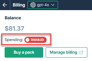 Turning spending off
