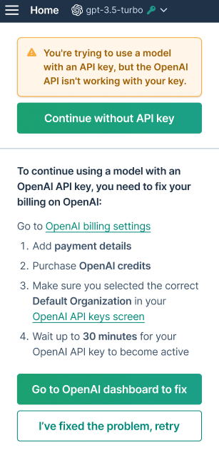 openai api not working screenshot
