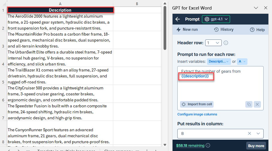 Case-insensitive matching in the Custom prompt bulk AI tool