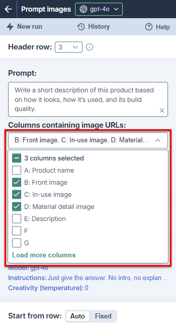 Select multiple image columns in Analyze images (Vision)