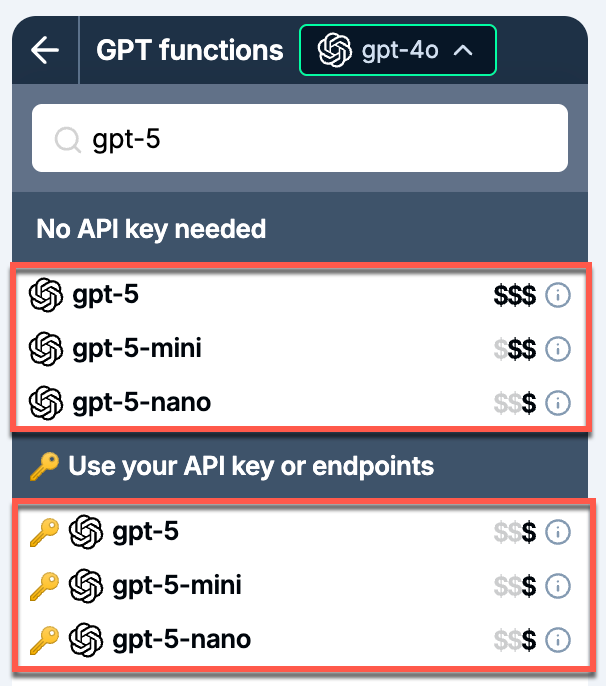 GPT-5 models