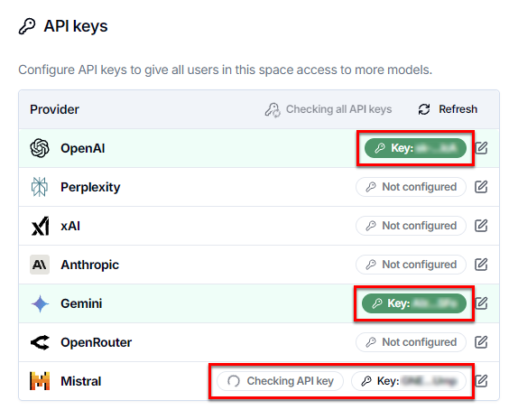 API key validation on page load in the GPT for Work dashboard