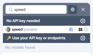 Parallel speed model in the GPT for Sheets model switcher