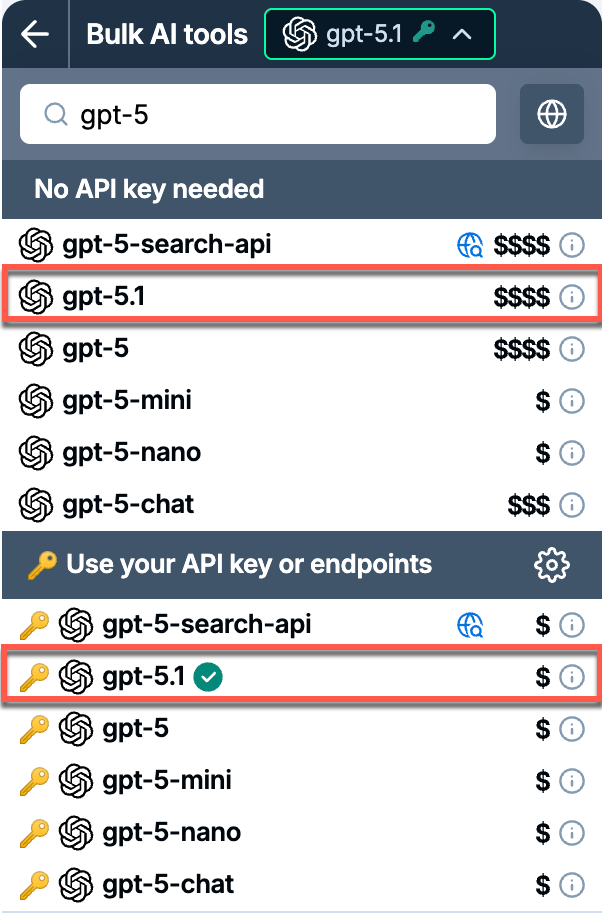 GPT 5.1 in GPT for Work