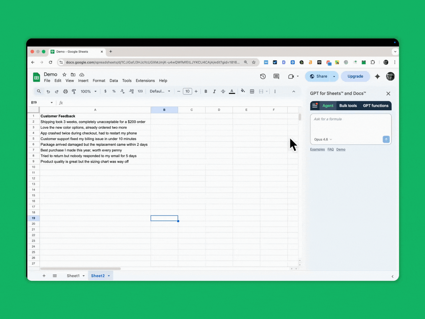 Bulk AI processing with GPT for Work