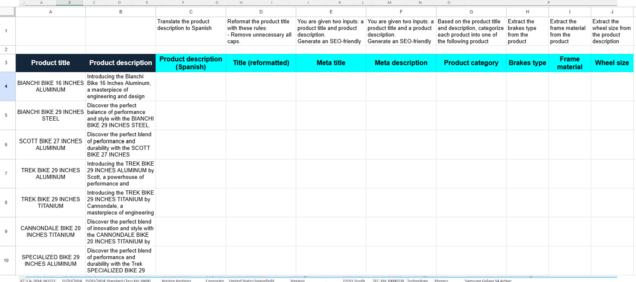 Bulk use case original (100 rows)