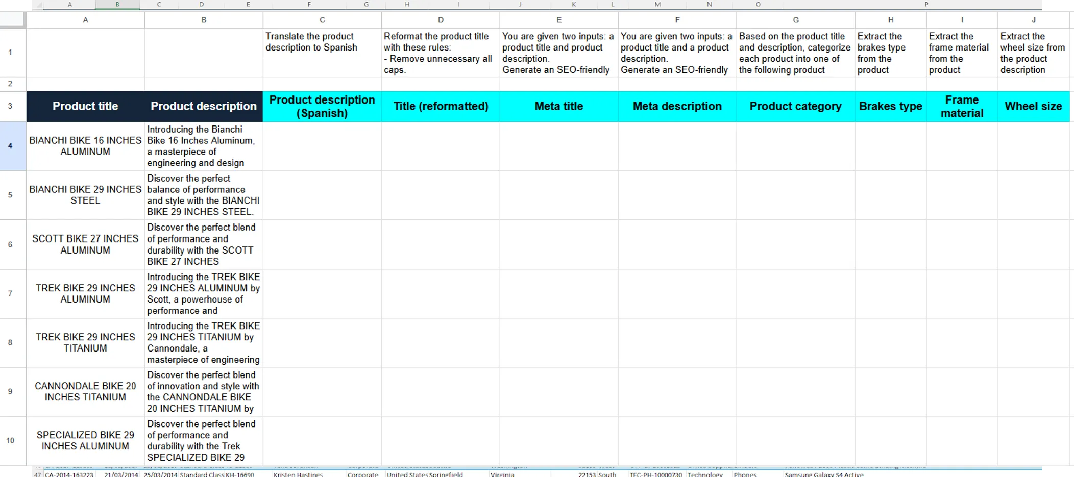 Bulk use case original (100 rows)