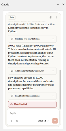Bulk use case original (10000 rows) - Claude in Excel results