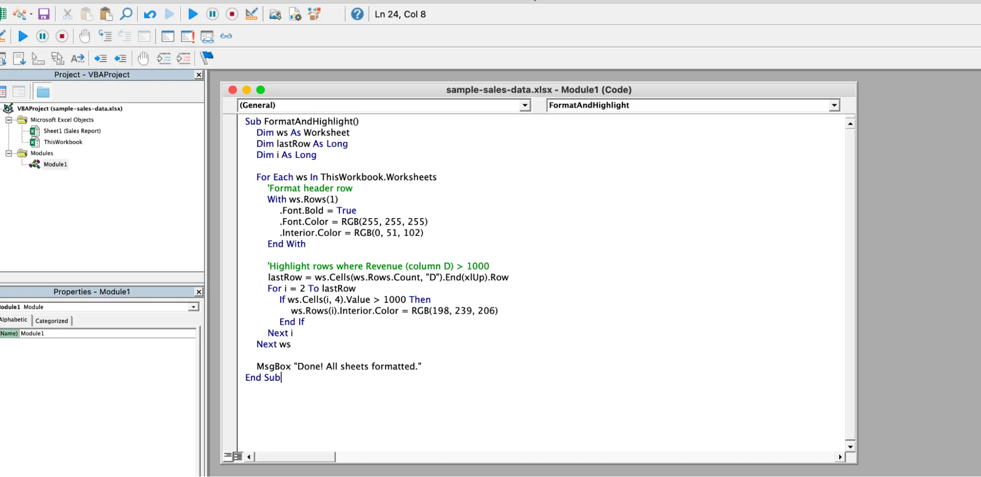VBA code for splitting names in Excel module