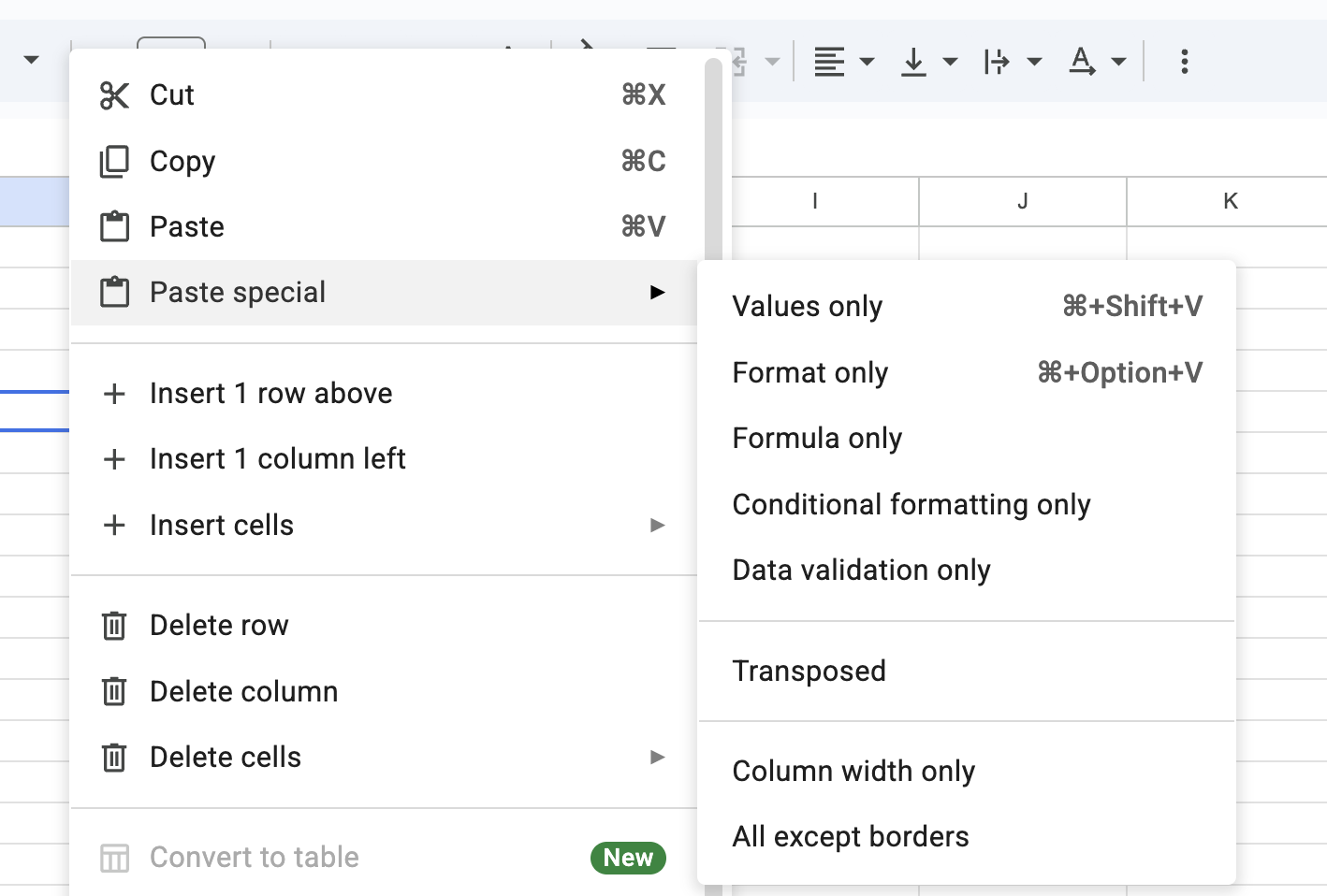 Copy and paste data from Excel to Google Sheets