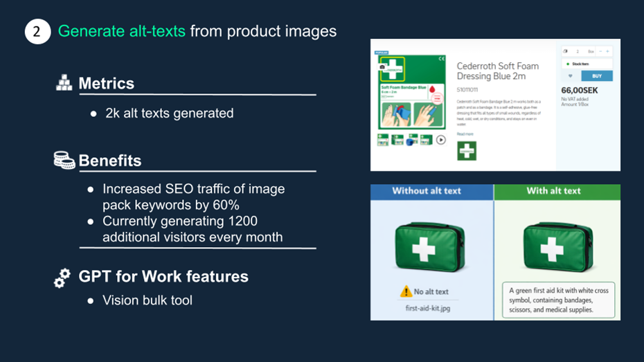 Generate alt text from product images in bulk