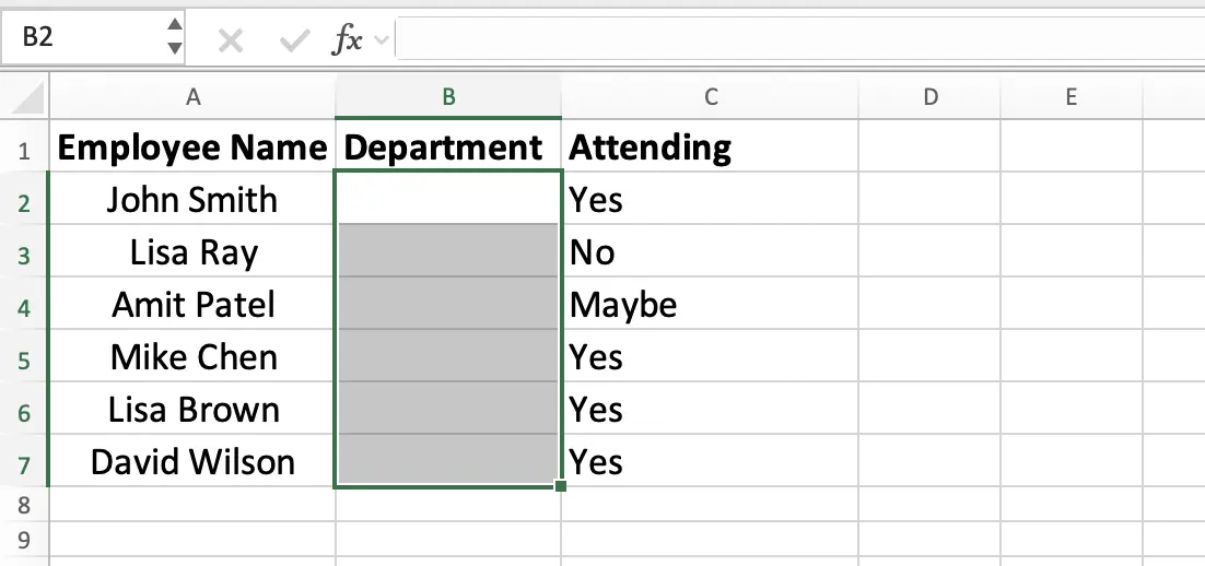Select destination range for range-based dropdown