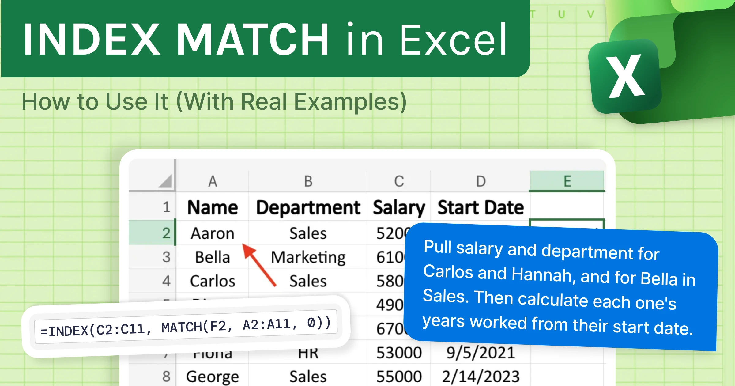 How to Use INDEX MATCH in Excel