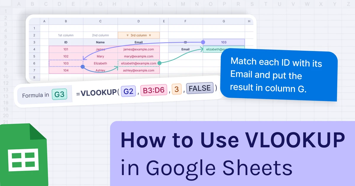 How to Use VLOOKUP in Google Sheets